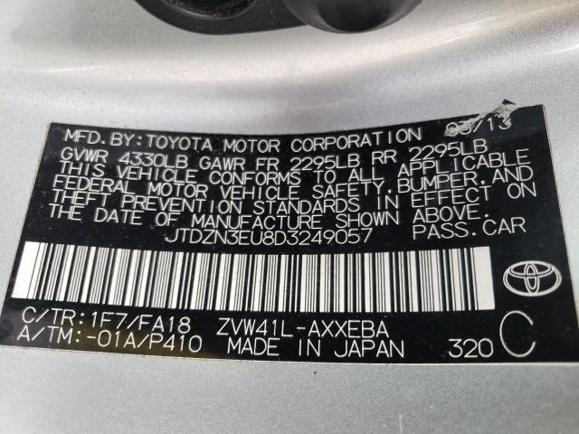 Photo 9 VIN: JTDZN3EU8D3249057 - TOYOTA PRIUS V 