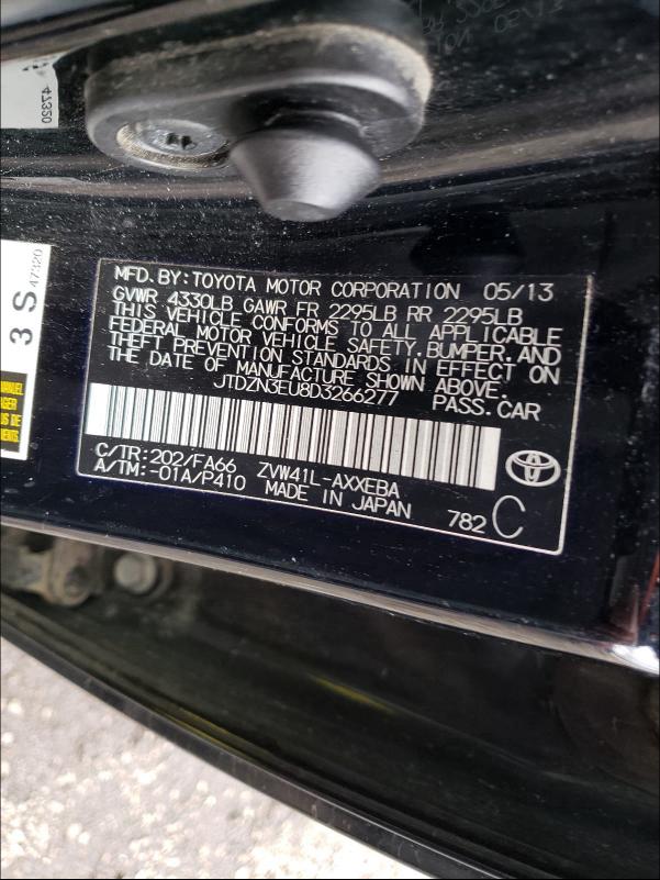 Photo 9 VIN: JTDZN3EU8D3266277 - TOYOTA PRIUS V 