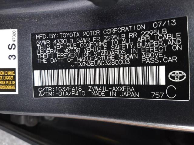 Photo 9 VIN: JTDZN3EU8D3280003 - TOYOTA PRIUS V 