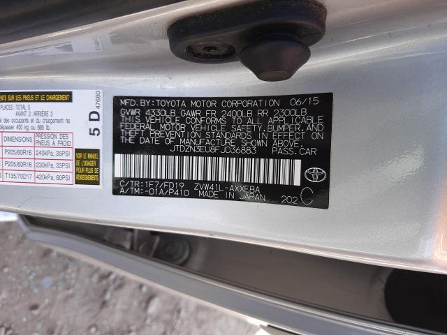 Photo 9 VIN: JTDZN3EU8FJ036883 - TOYOTA PRIUS V 