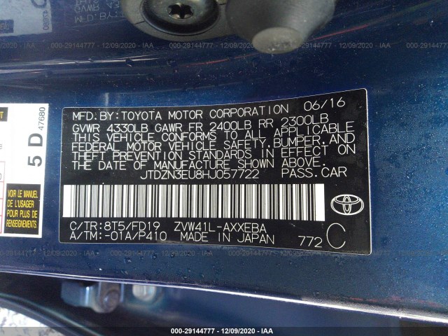 Photo 8 VIN: JTDZN3EU8HJ057722 - TOYOTA PRIUS V 