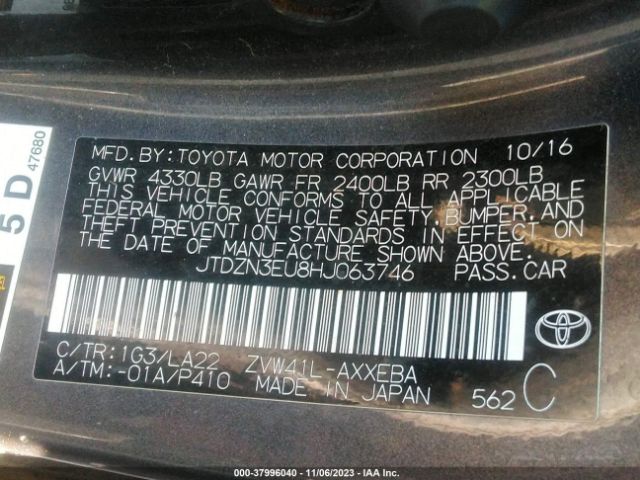 Photo 8 VIN: JTDZN3EU8HJ063746 - TOYOTA PRIUS V 