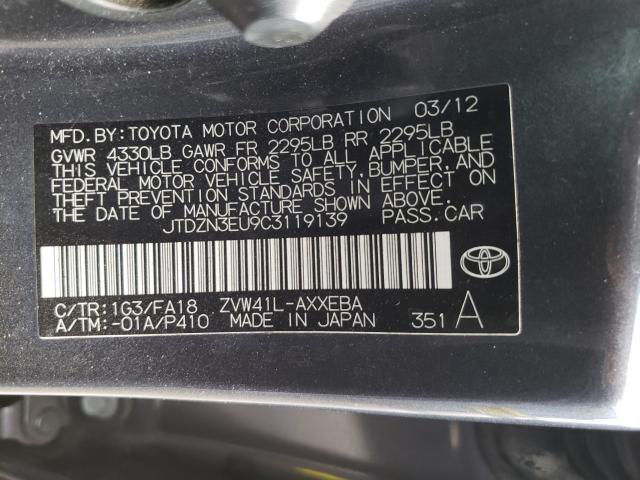 Photo 9 VIN: JTDZN3EU9C3119139 - TOYOTA PRIUS V 