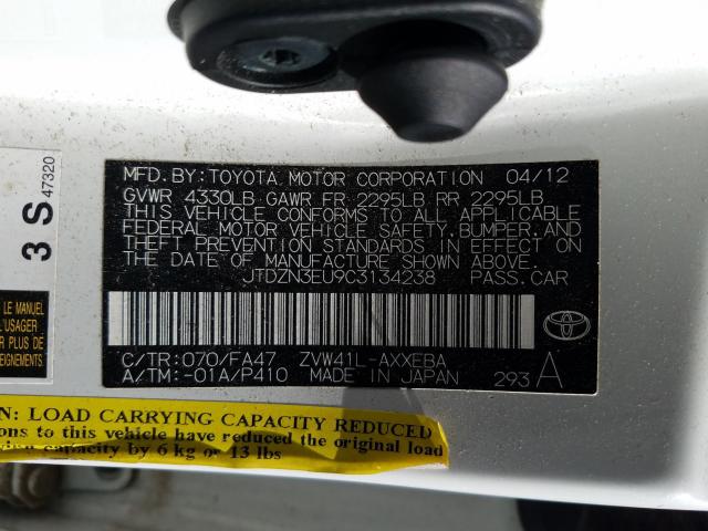 Photo 9 VIN: JTDZN3EU9C3134238 - TOYOTA PRIUS V 