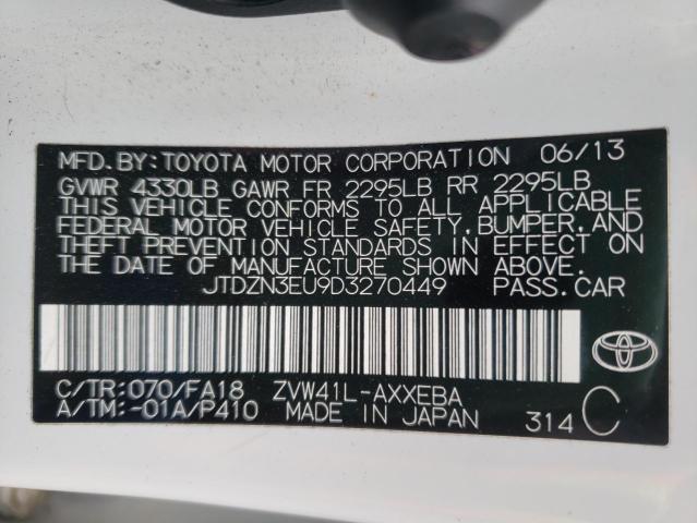 Photo 9 VIN: JTDZN3EU9D3270449 - TOYOTA PRIUS V 