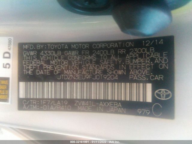 Photo 8 VIN: JTDZN3EU9FJ019204 - TOYOTA PRIUS V 