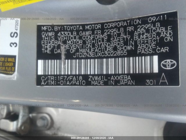 Photo 8 VIN: JTDZN3EUXC3022855 - TOYOTA PRIUS V 