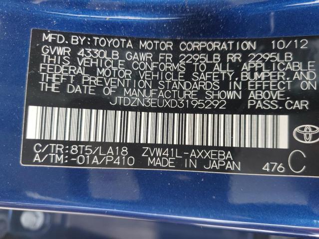 Photo 11 VIN: JTDZN3EUXD3195292 - TOYOTA PRIUS 