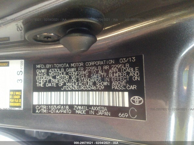 Photo 8 VIN: JTDZN3EUXD3246709 - TOYOTA PRIUS V 