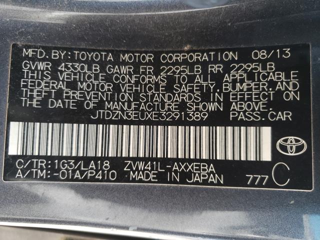 Photo 9 VIN: JTDZN3EUXE3291389 - TOYOTA PRIUS V 