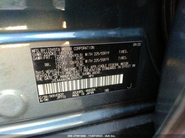 Photo 8 VIN: JTEAAAAH2MJ010939 - TOYOTA VENZA 