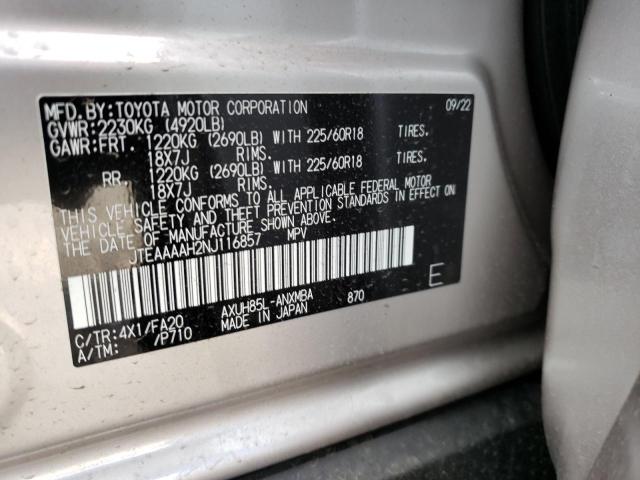 Photo 12 VIN: JTEAAAAH2NJ116857 - TOYOTA VENZA LE 