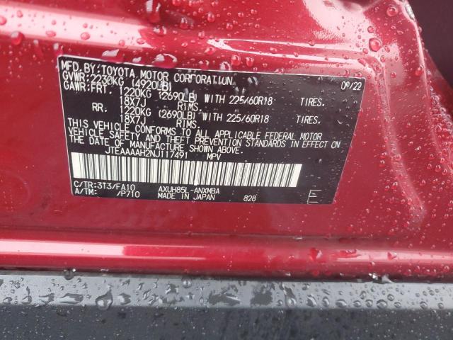 Photo 11 VIN: JTEAAAAH2NJ117491 - TOYOTA VENZA 