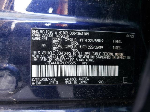 Photo 12 VIN: JTEAAAAH3NJ093685 - TOYOTA VENZA LE 