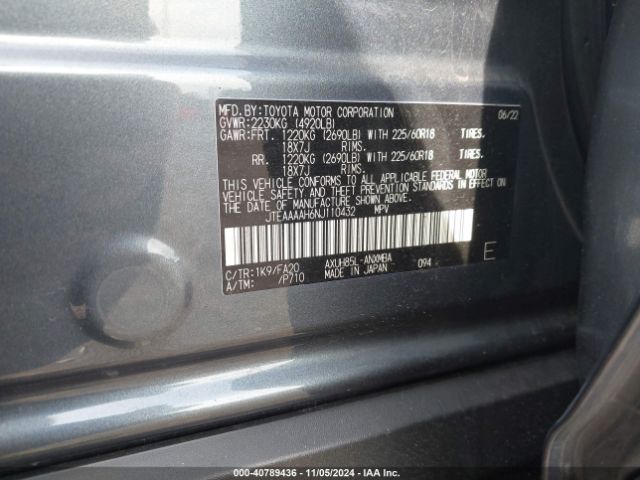 Photo 8 VIN: JTEAAAAH6NJ110432 - TOYOTA VENZA 