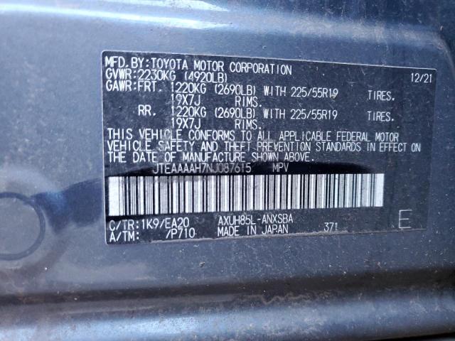 Photo 11 VIN: JTEAAAAH7NJ087615 - TOYOTA VENZA LE 