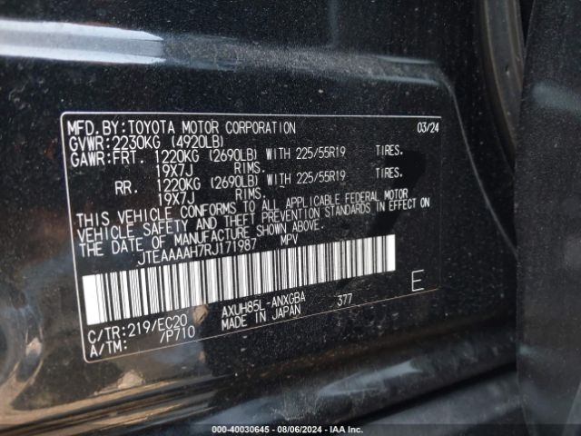 Photo 8 VIN: JTEAAAAH7RJ171987 - TOYOTA VENZA 