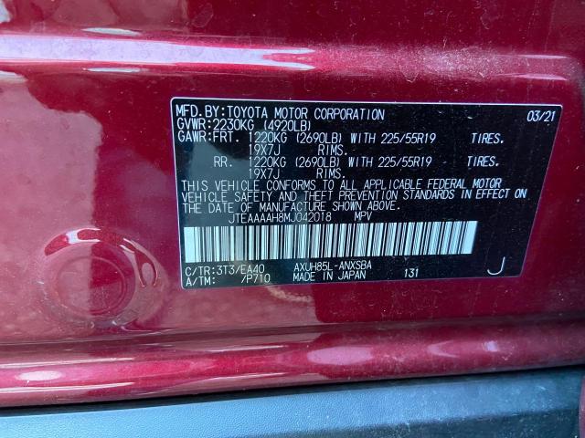 Photo 9 VIN: JTEAAAAH8MJ042018 - TOYOTA VENZA 