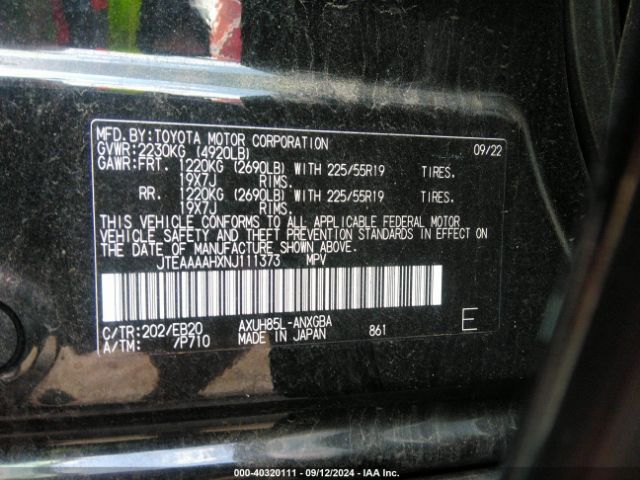 Photo 8 VIN: JTEAAAAHXNJ111373 - TOYOTA VENZA 