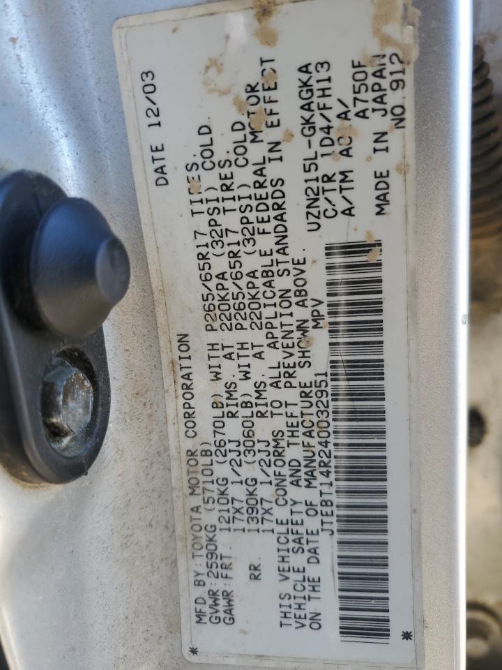 Photo 11 VIN: JTEBT14R240032951 - TOYOTA 4RUNNER 