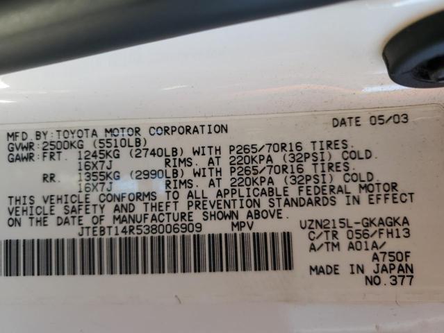 Photo 13 VIN: JTEBT14R538006909 - TOYOTA 4RUNNER SR 