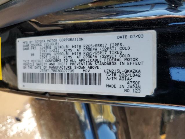 Photo 11 VIN: JTEBT17R030027709 - TOYOTA 4RUNNER LI 