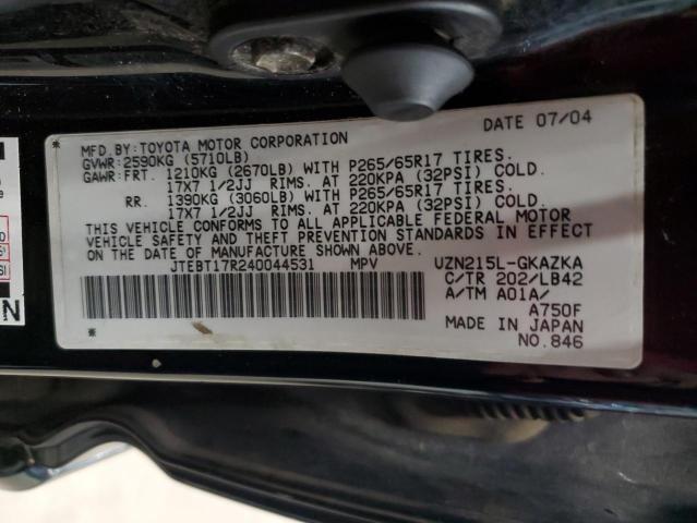 Photo 13 VIN: JTEBT17R240044531 - TOYOTA 4RUNNER LI 