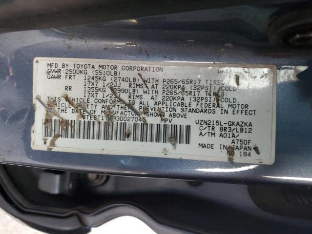 Photo 12 VIN: JTEBT17R930027045 - TOYOTA 4RUNNER LI 