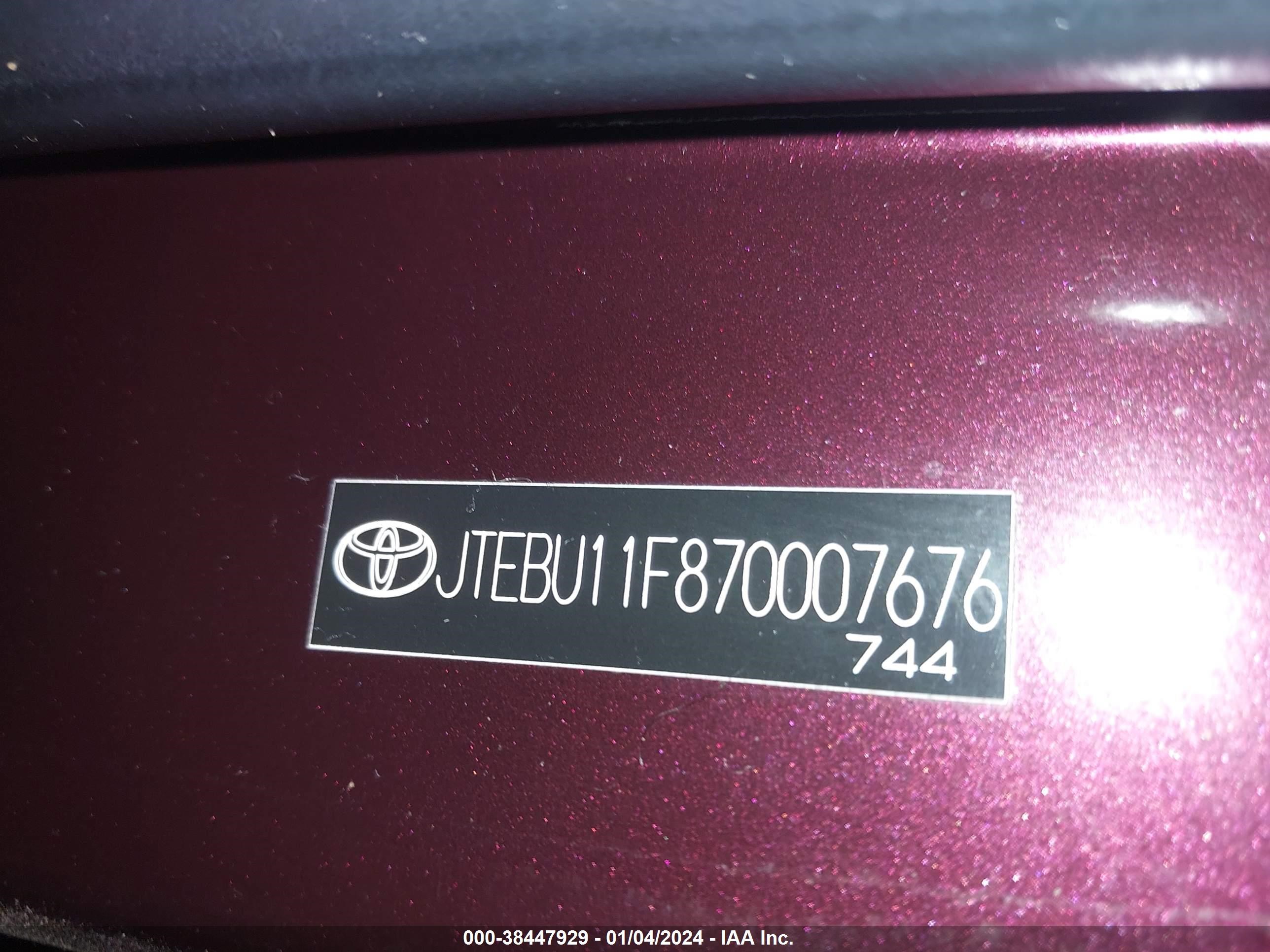 Photo 8 VIN: JTEBU11F870007676 - TOYOTA FJ CRUISER 