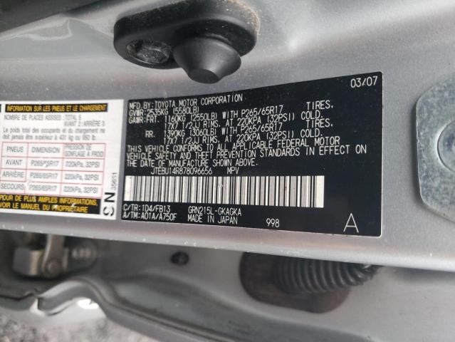 Photo 12 VIN: JTEBU14R878096656 - TOYOTA 4RUNNER 