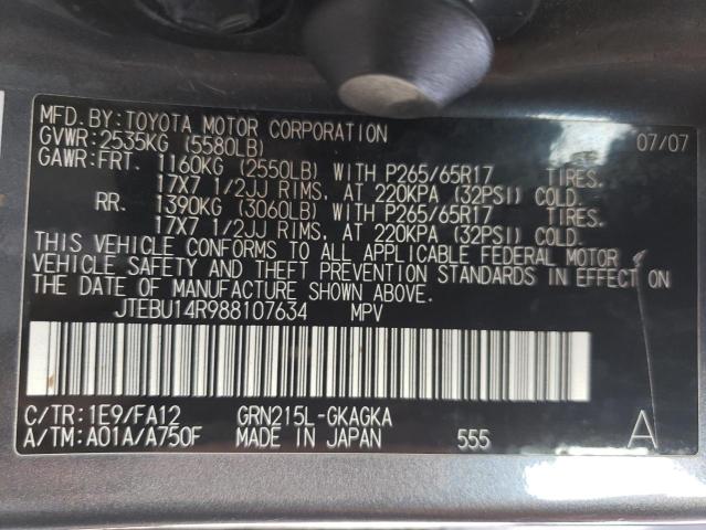 Photo 12 VIN: JTEBU14R988107634 - TOYOTA 4RUNNER SR 