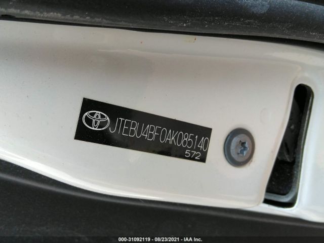 Photo 8 VIN: JTEBU4BF0AK085140 - TOYOTA FJ CRUISER 