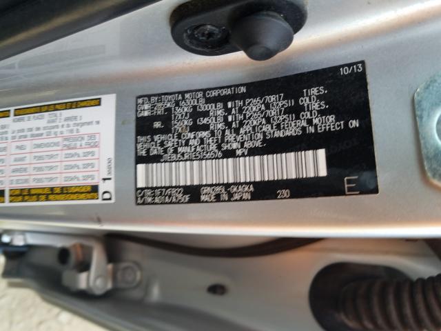 Photo 9 VIN: JTEBU5JR1E5156576 - TOYOTA 4RUNNER SR 