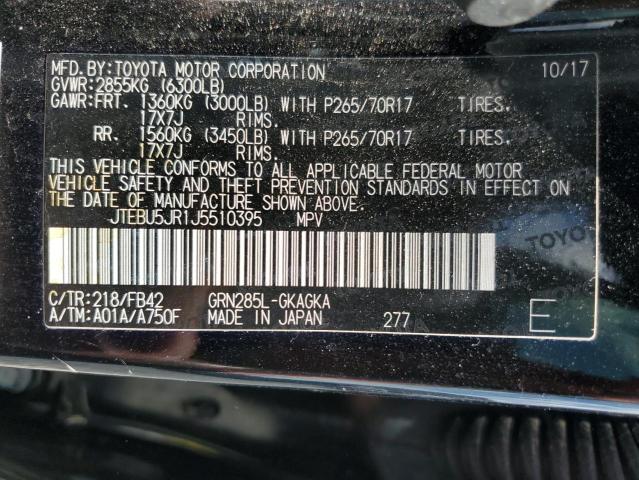 Photo 12 VIN: JTEBU5JR1J5510395 - TOYOTA 4RUNNER SR 