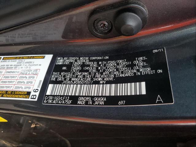 Photo 9 VIN: JTEBU5JR2B5075517 - TOYOTA 4RUNNER SR 