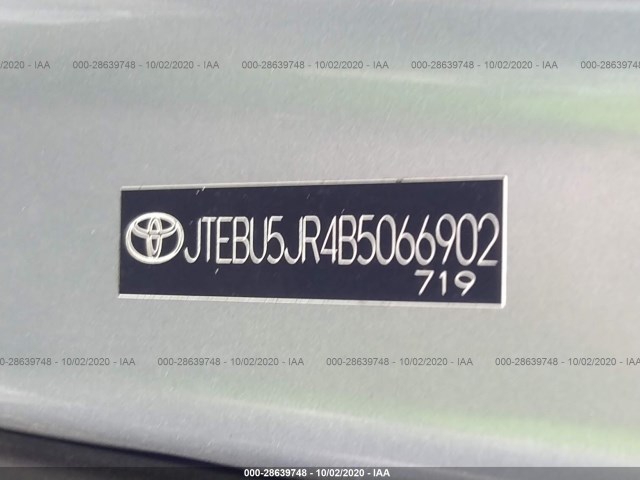 Photo 8 VIN: JTEBU5JR4B5066902 - TOYOTA 4RUNNER 