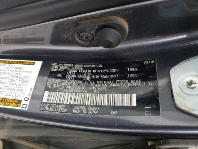 Photo 12 VIN: JTEBU5JR8J5606508 - TOYOTA 4RUNNER SR 