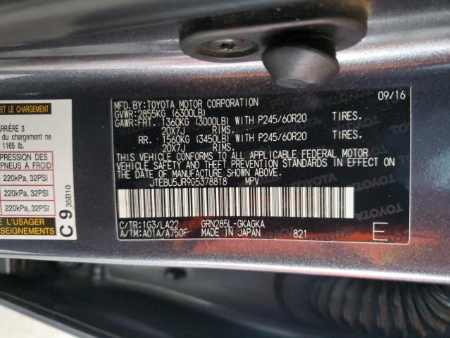 Photo 11 VIN: JTEBU5JR9G5378818 - TOYOTA 4RUNNER 