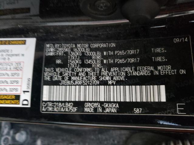 Photo 12 VIN: JTEBU5JRXF5212709 - TOYOTA 4RUNNER SR 