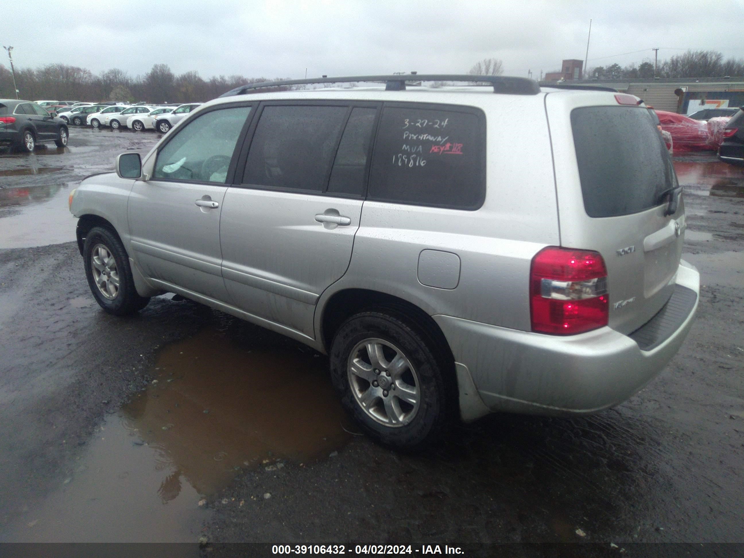 Photo 2 VIN: JTEEP21A060164549 - TOYOTA HIGHLANDER 