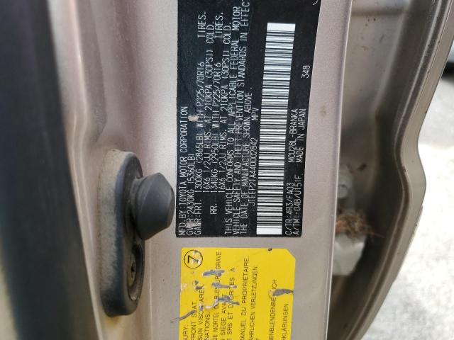 Photo 12 VIN: JTEEP21A440002842 - TOYOTA HIGHLANDER 