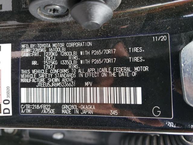 Photo 9 VIN: JTEEU5JR6M5236631 - TOYOTA 4RUNNER SR 