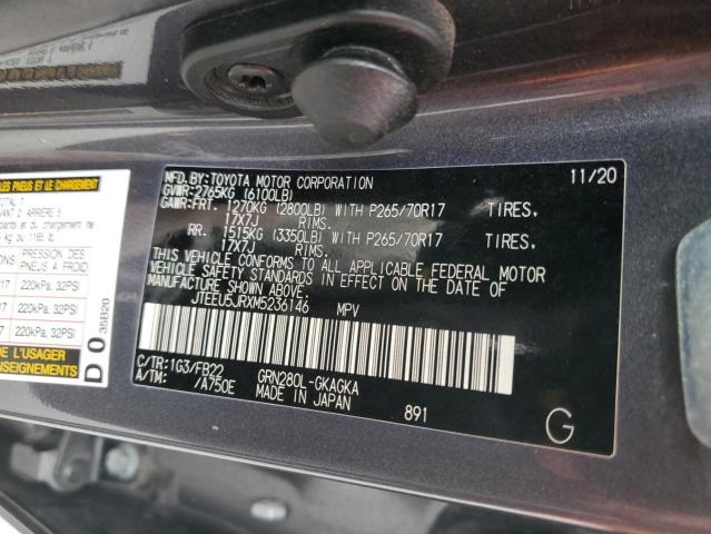 Photo 11 VIN: JTEEU5JRXM5236146 - TOYOTA 4RUNNER 