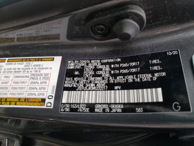 Photo 9 VIN: JTEFU5JR3M5232217 - TOYOTA 4RUNNER SR 