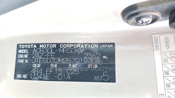 Photo 26 VIN: JTEGD32M257019308 - TOYOTA PREVIA 