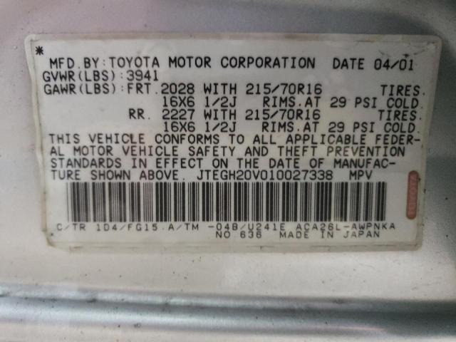 Photo 11 VIN: JTEGH20V010027338 - TOYOTA RAV4 