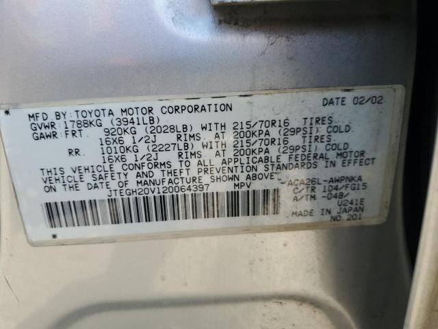 Photo 12 VIN: JTEGH20V120064397 - TOYOTA RAV4 