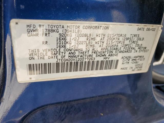 Photo 12 VIN: JTEGH20V120077263 - TOYOTA RAV4 