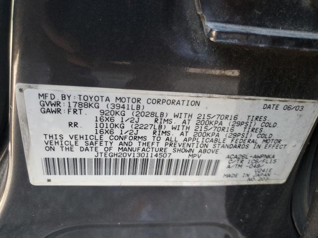 Photo 12 VIN: JTEGH20V130114507 - TOYOTA RAV4 