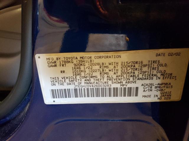 Photo 11 VIN: JTEGH20V426003283 - TOYOTA RAV4 